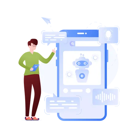 Assistente virtual  Ilustração