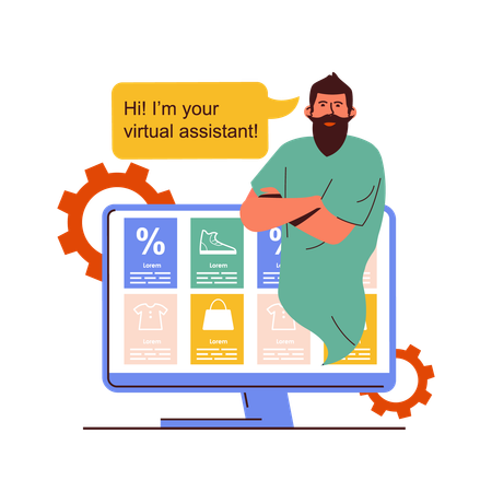 Assistente virtual  Ilustração