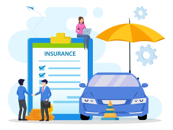 Sécurité de l'assurance automobile  Illustration