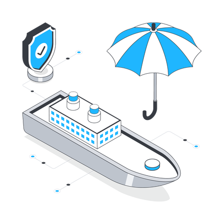 Assurance bateau  Illustration