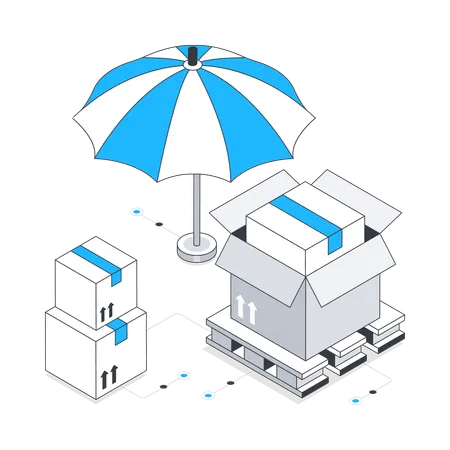 Assurance colis  Illustration