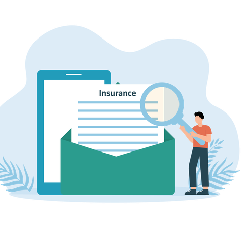 Courrier d'assurance  Illustration