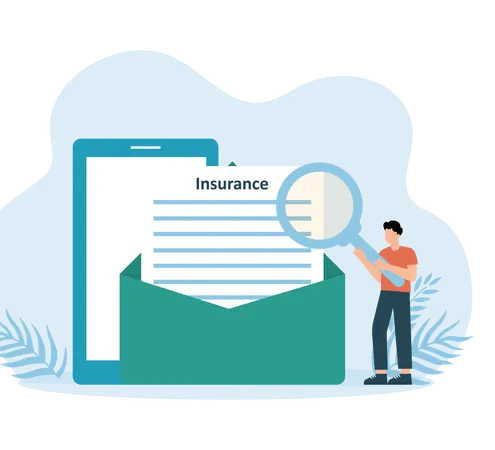 Courrier d'assurance  Illustration