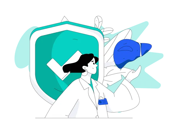 Assurance médicale pour le foie  Illustration