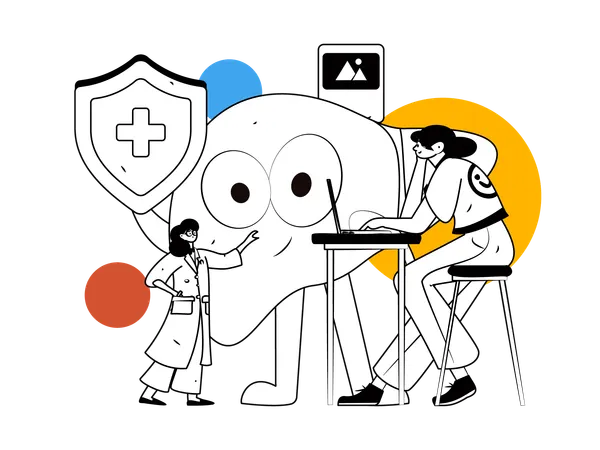 Assurance médicale pour le foie  Illustration