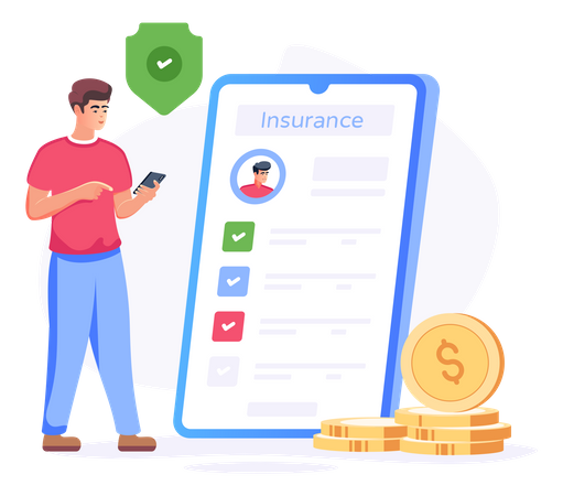 Assurance mobile  Illustration