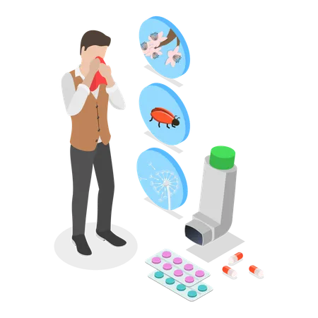 Asthmabehandlung  Illustration