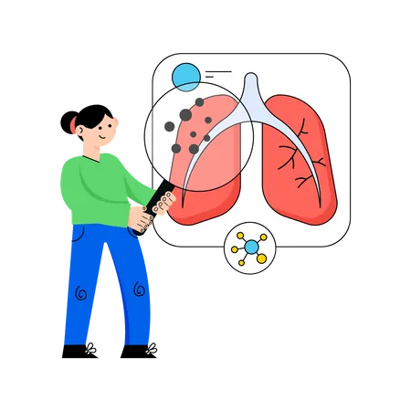 Diagnose von Asthma bronchiale (SP)  Illustration