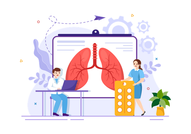 Asthma Disease healthcare  Illustration