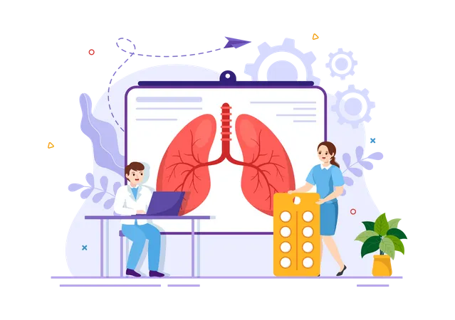 Asthma Disease healthcare  Illustration