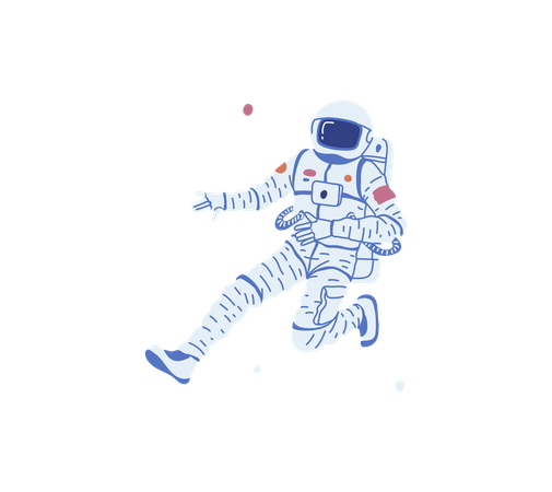 Astonaut floating in space  Illustration