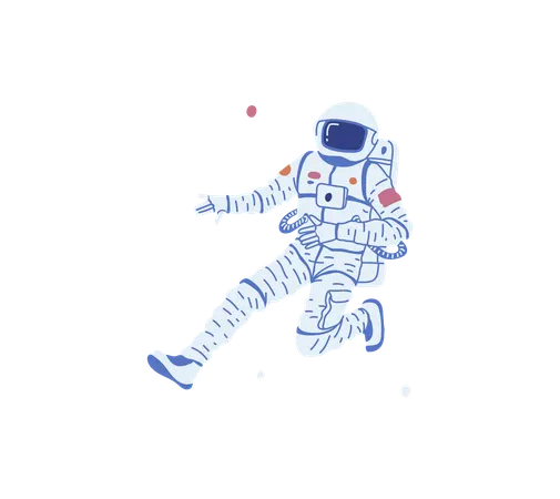 Astonaut floating in space  Illustration