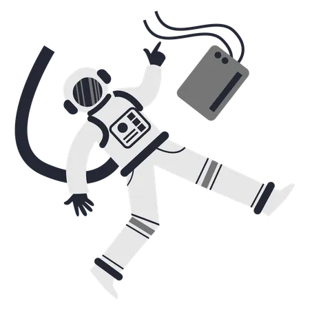 Astronaut at Space Station  Illustration