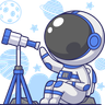 illustrations for binocular astronaut