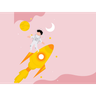 illustrations for astronaut boy