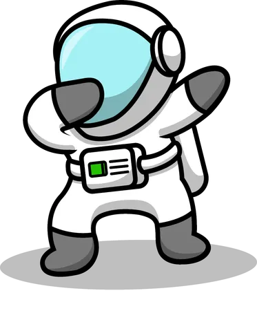 Astronaut Dabbing  Illustration