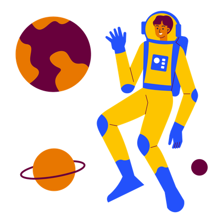 Astronaut exploring space  Illustration
