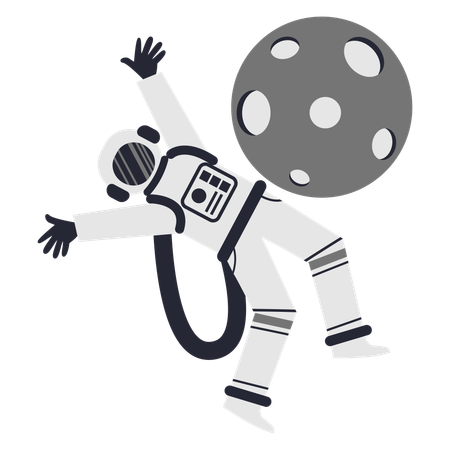 Astronaut Floating in space  Illustration