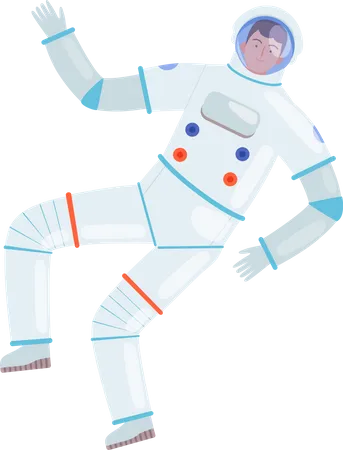 Astronaut floating in space  Illustration