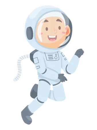 Astronaut flying in space  Illustration