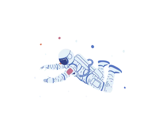 Astronaut flying in space  Illustration