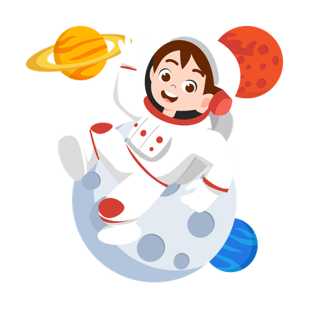 Astronaut im Anzug  Illustration