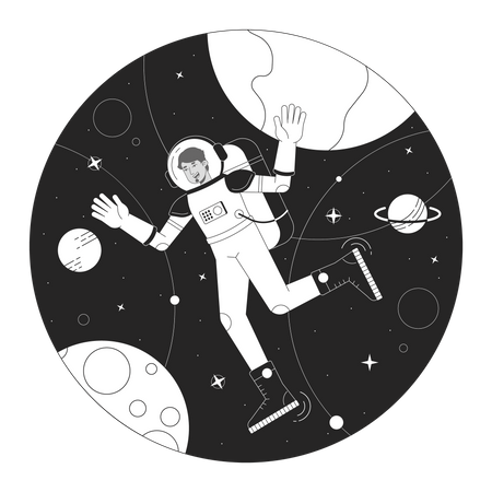 Astronaut in space  Illustration