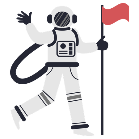 Astronaut in Space  Illustration