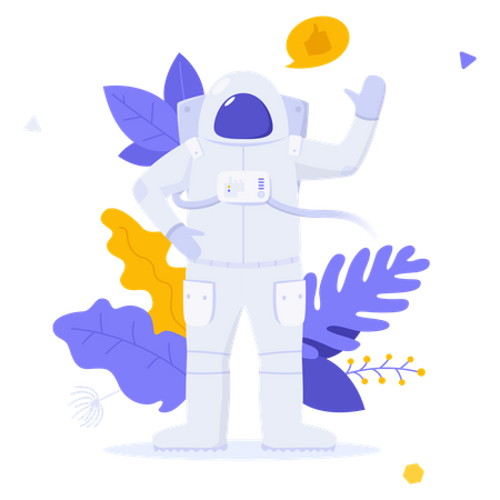 Astronaut In Spacesuit  Illustration