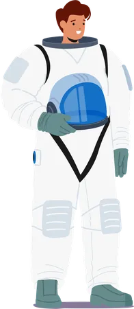 Astronaut Character In Space Suit Highly Trained Space Explorer Who Travel Beyond Earth Atmosphere Conduct Experiments Repair Spacecraft And Endure Rigorous Physical Training To Navigate Galaxy Illustration