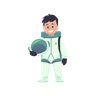 astronaut child illustration