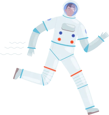 Astronaut läuft  Illustration