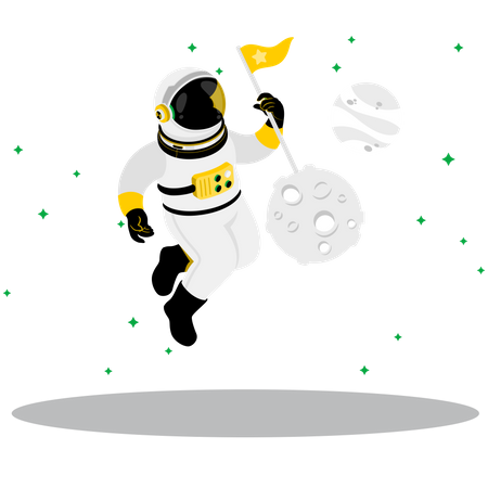 Astronaut roaming in space  Illustration