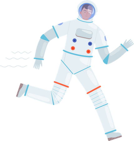 Astronaut running  Illustration