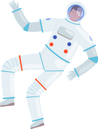 Astronaut schwebt im Weltraum  Illustration