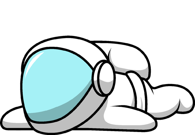Astronaut Sleeping  Illustration