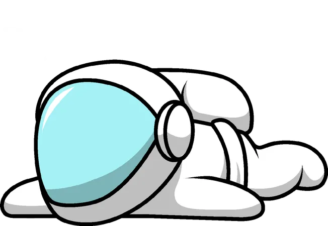 Astronaut Sleeping  Illustration