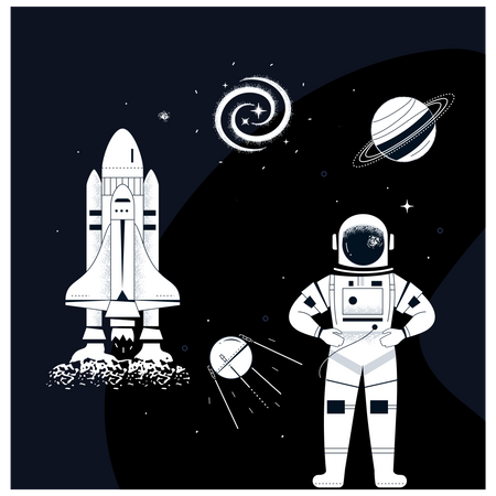 Astronaut wearing spacesuit  Illustration