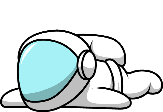 Astronauta durmiendo  Ilustración