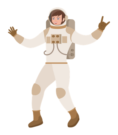 Astronauta feminina  Ilustração