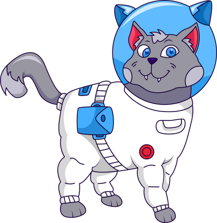 Gato astronauta  Ilustração