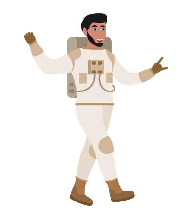 Astronauta masculino  Ilustração