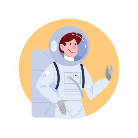 Astronauta masculino  Ilustração