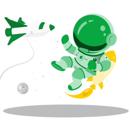 Astronauta no espaço  Ilustração