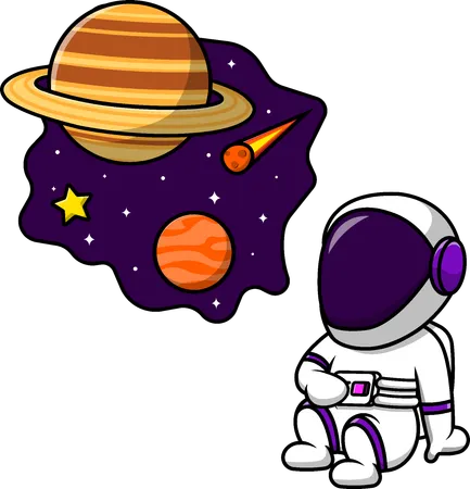 Astronauta sonho espaço  Illustration