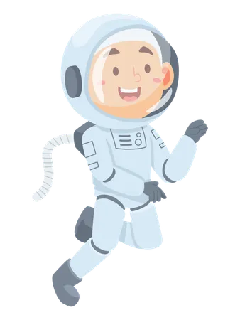 Astronauta voando no espaço  Ilustração