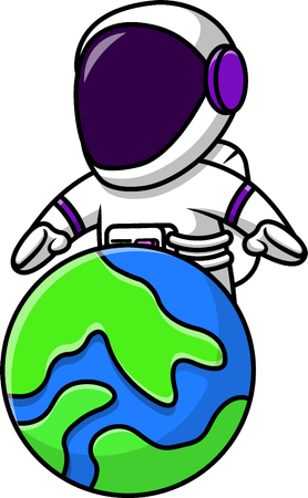 Astronaute avec la terre  Illustration