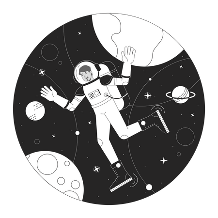 Astronaute dans l'espace  Illustration