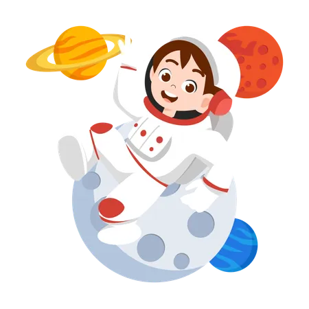 Astronaute en costume  Illustration