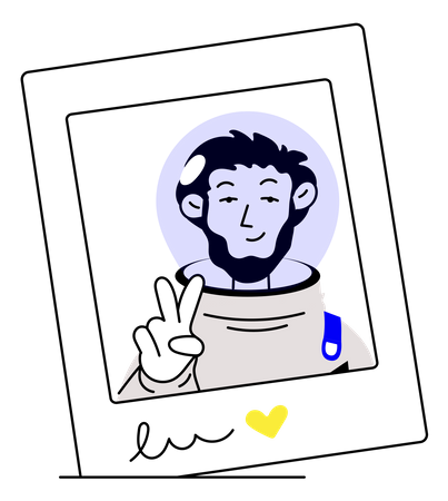 Selfie d'astronaute  Illustration